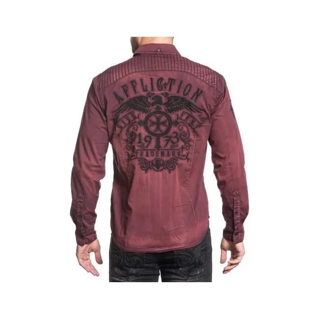 Мужская рубашка Affliction Black Premium Darken Soul