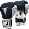 Перчатки снарядные TITLE Boxing Gel World V2T Navy Grey White