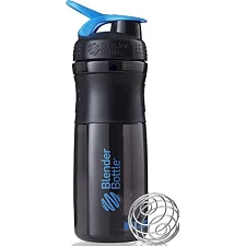 Спортивный шейкер-бутылка BLENDERBOTTLE SportMixer Flip 28oz/820мл Black/Cyan
