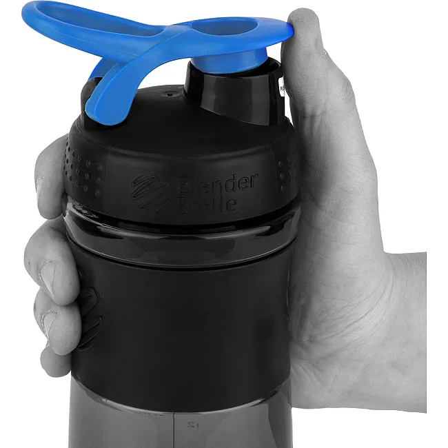 Спортивный шейкер-бутылка BLENDERBOTTLE SportMixer Flip 28oz/820мл Black/Cyan