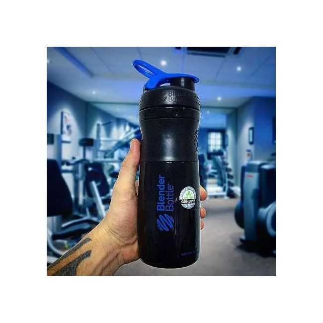 Спортивный шейкер-бутылка BLENDERBOTTLE SportMixer Flip 28oz/820мл Black/Cyan