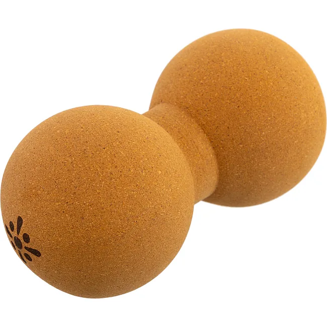 Мяч массажный пробковый двойной для МФР и самомассажа Duoball BLOOM LB7128 ø7,7см cветло-коричневый (Светло-коричневый)