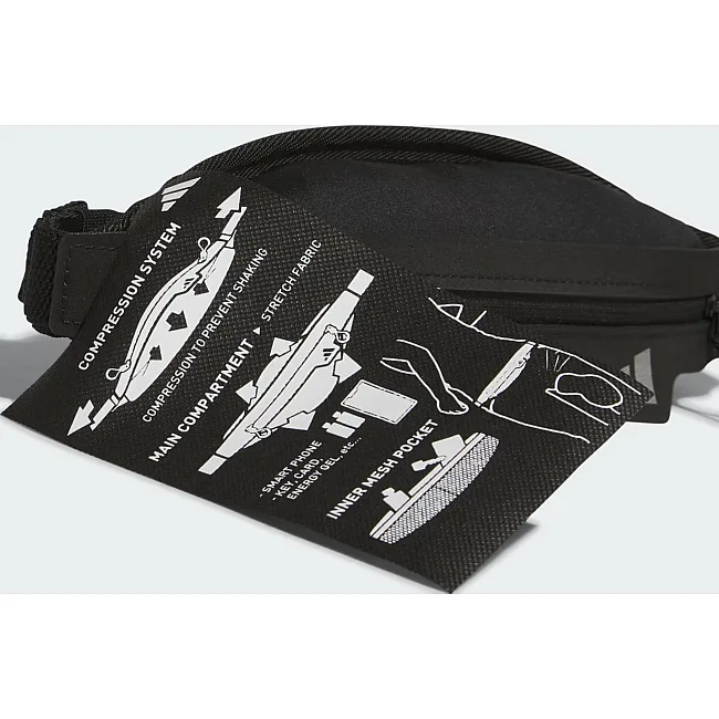 Сумка на пояс ADIDAS RUN BELT 0,75L черный 6х25х7,5 см