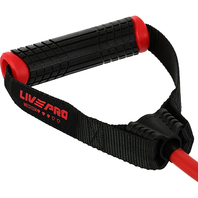 Трубчатый эспандер
 с ручками 30LB LiveUp LP8405-H 120см нагрузка 13,6кг (Красный)