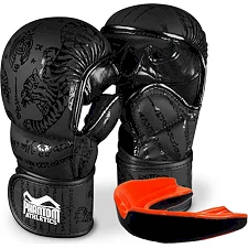 Перчатки для ММА Phantom Muay Thai Black (капа в подарок)