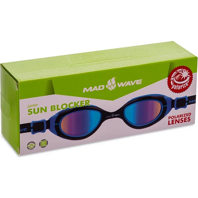Очки для плавания юниорские MADWAVE
 SUN BLOKER JUNIOR M04130 см
2 (Черный-синий)