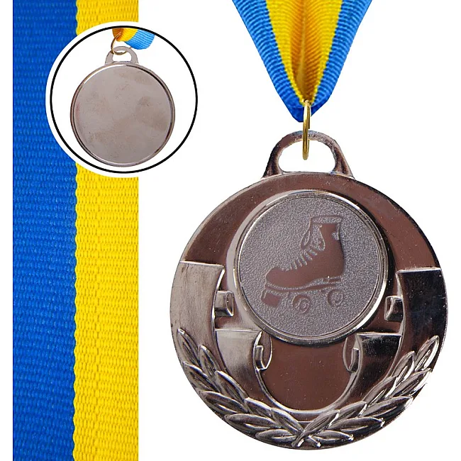 Медаль спортивная с лентой тематическая  SP-SPORT
 AIM Роликовые коньки C-4846-0087 ø5см (Серебряный)