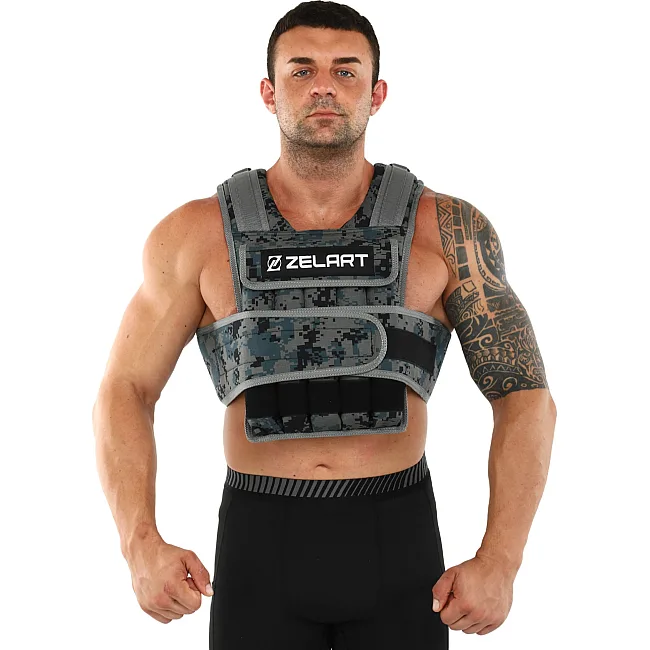 Обтяжливий жилет
 з регульованою вагою ZELART
 WEIGTH VEST TA-7806-15 вага-1,5-15кг