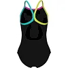 Купальник для девочек Arena SWIMSUIT LIGHT DROP SOLID черный, бирюзовый, желтый, фуксия