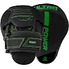 Лапи боксерські PowerPlay 3044 Pro Carbon Ultra Series Чорно-Зеленіі PU 