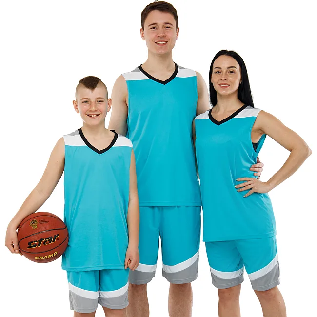 Баскетбольная форма майка и шорты LIDONG L050 3XS-6XL (Мятный-серый)