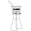 Корзина для теннисных мячей TENNIS BALL CART на 72 мяча TELOON T111-72