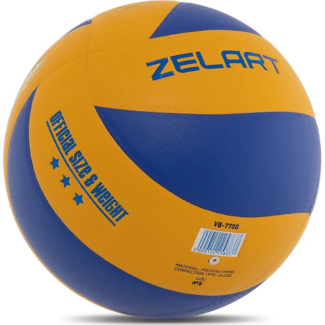 Волейбольный мяч
 ZELART
 VB-7700 №5 PU (Желтый-синий)
