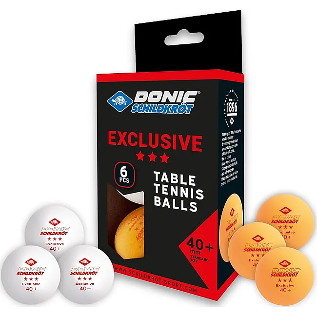 Мячи для настольного тенниса Donic EXCLUSIVE (Advantgarde) 3* 40+ 6шт white+orange