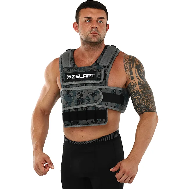 Обтяжливий жилет
 з регульованою вагою ZELART
 WEIGTH VEST TA-7806-15 вага-1,5-15кг