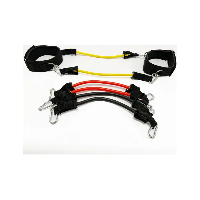 Эспандер для ног META Kinetic Ankle, Thigh &amp; Arm Band Universal Set черный, желтый, че
