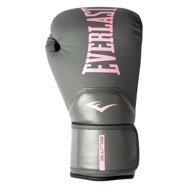 Боксерські рукавиці Everlast ELITE 2 BOXING GLOVES сірий, рожевий 12 унцій