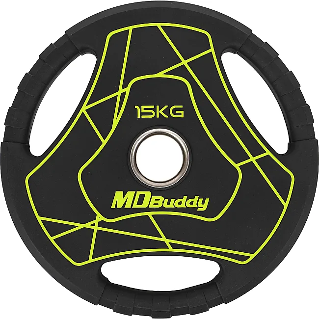 Блин для штанги полиуретановый
 MD Buddy TA-9647-15 51мм 15кг