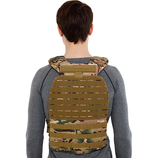 Плитоноска жилет тактический с системой быстрого сброса TACTICAL VEST ZELART
 TA-0900 10кг (Камуфляж Multicam)