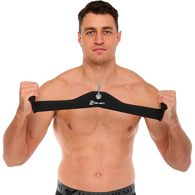 Рукоятка для тяги вниз c широким хватом Lat Pull Down Bar нескользящее покрытие Mdbuddy TA-5393
 55х12х12см