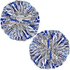 Помпони кулясті Кулі круглі блискучі SP-SPORT Pom-Poms C-0839 2шт (Синьо-срібний)