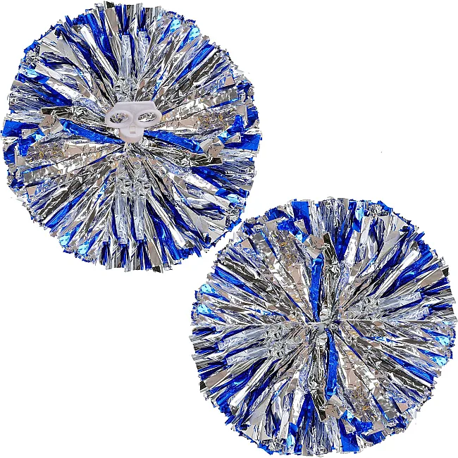 Помпони кулясті Кулі круглі блискучі
 SP-SPORT
 Pom-Poms C-0839 2шт (Синьо-срібний)