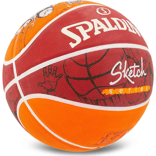 Баскетбольний м'яч
 гумовий SPALDING SKETCH CRACK 84451Y
 7 (Червоний)