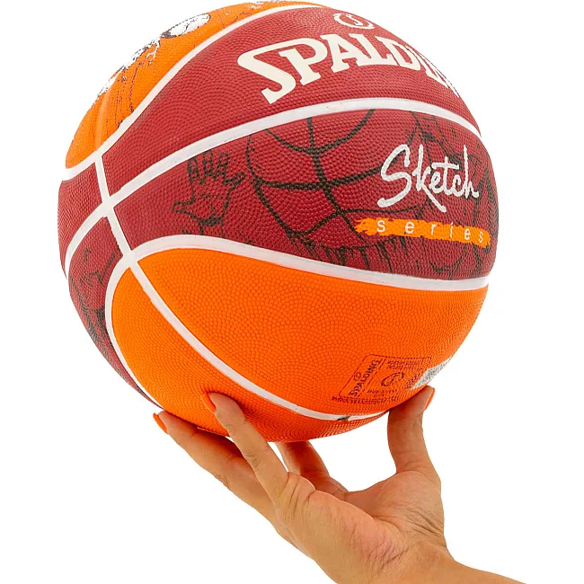 Баскетбольний м'яч
 гумовий SPALDING SKETCH CRACK 84451Y
 7 (Червоний)