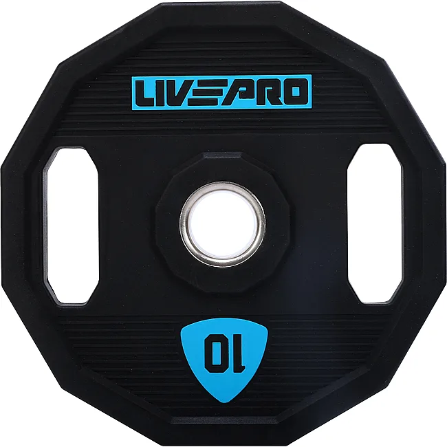 Блины диски полиуретановые 2 Handle металлическая втулка LiveUp LP8023-10 ø51мм 10кг