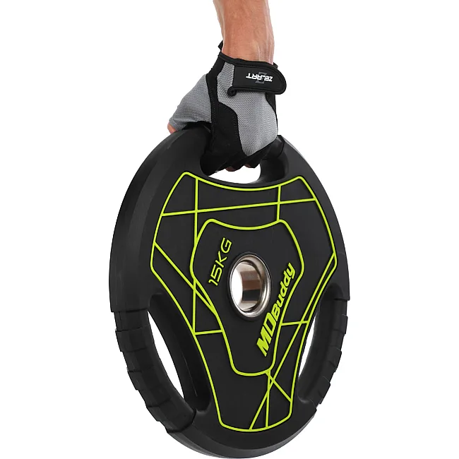 Блин для штанги полиуретановый
 MD Buddy TA-9647-15 51мм 15кг