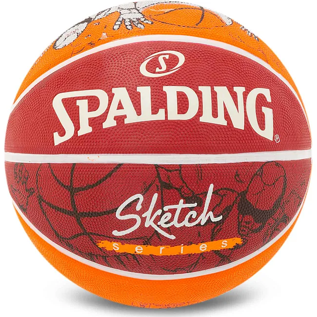Баскетбольний м'яч
 гумовий SPALDING SKETCH CRACK 84451Y
 7 (Червоний)