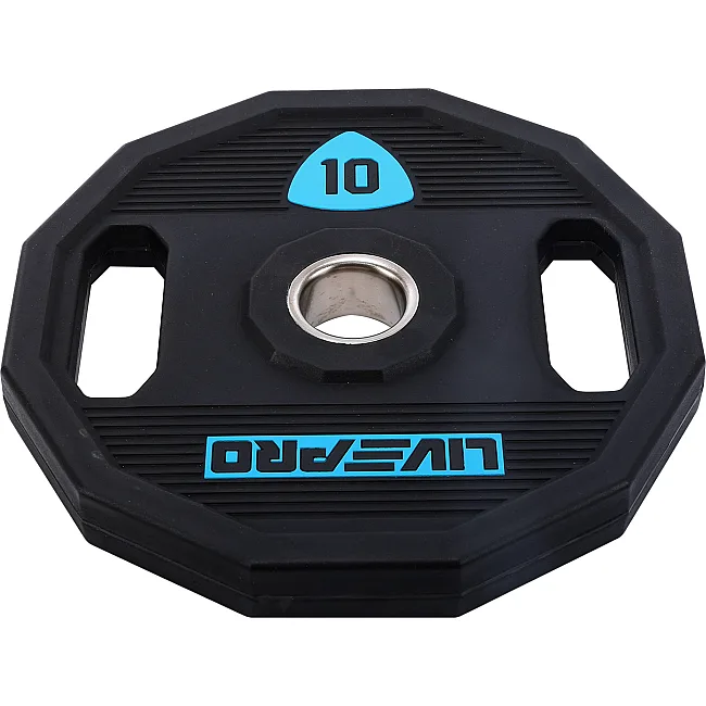 Блины диски полиуретановые 2 Handle металлическая втулка LiveUp LP8023-10 ø51мм 10кг