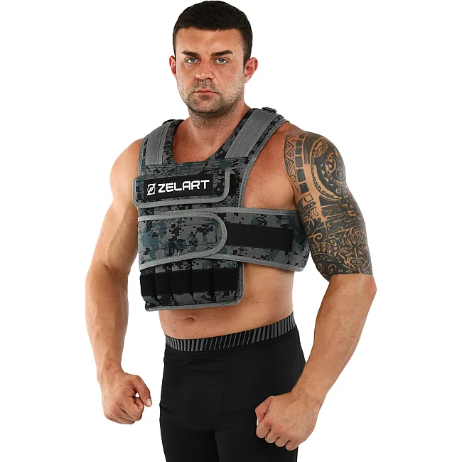 Обтяжливий жилет
 з регульованою вагою ZELART
 WEIGTH VEST TA-7806-15 вага-1,5-15кг