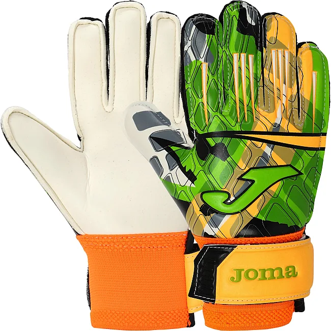 Детские вратарские перчатки
 JOMA

 CALCIO 23 401272-054 (Оранжевый-салатовый)