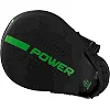 Лапи боксерські PowerPlay 3044 Pro Carbon Ultra Series Чорно-Зеленіі PU 