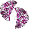 Помпони кулясті Кулі круглі блискучі
 SP-SPORT
 Pom-Poms C-0839 2шт (Синьо-срібний)