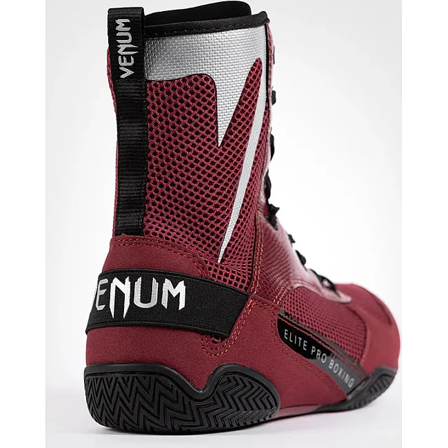 Боксёрки VENUM Elite Wine Lees Silver Logo
