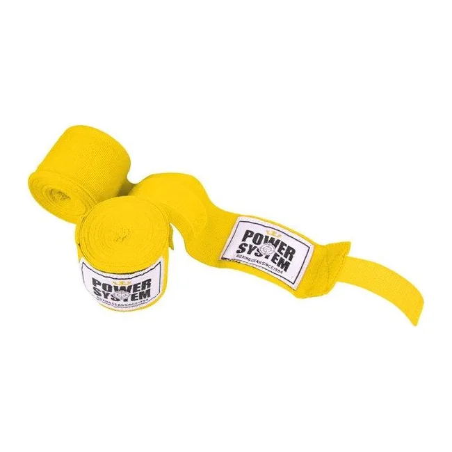 Боксерские бинты POWER SYSTEM PS-3404 Yellow (4 м)