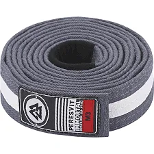 Детский пояс для кимоно БЖЖ Peresvit Grey White