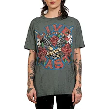 Футболка женская AFFLICTION Love Gun Sage Leaf