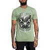 Футболка мужская AFFLICTION AC Born Free Oil Green Lava Wash