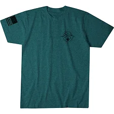 Футболка мужская HOWITZER Ck Circle Shield Cyan Black Heather