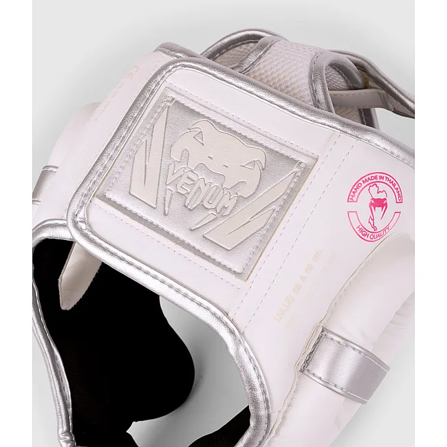 Шлем для бокса VENUM Elite White Silver Pink