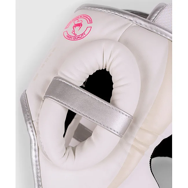 Шлем для бокса VENUM Elite White Silver Pink
