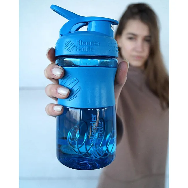 Спортивный шейкер-бутылка BLENDERBOTTLE SportMixer Flip 20oz/590мл Cyan (Original)