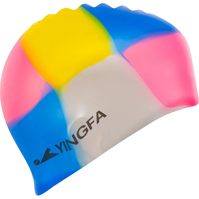 Шапочка для басейну силіконова для дорослих YINGFA CAMOUFLAGE C0065 (Золотий-синій)