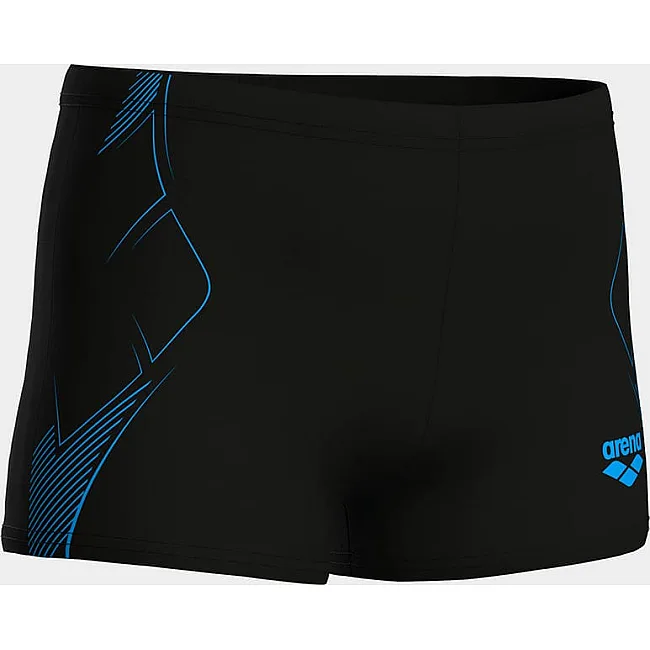 Плавки-шорты для мальчиков Arena GRAPHIC SWIM SHORT черный, бирюзовый (для детей)