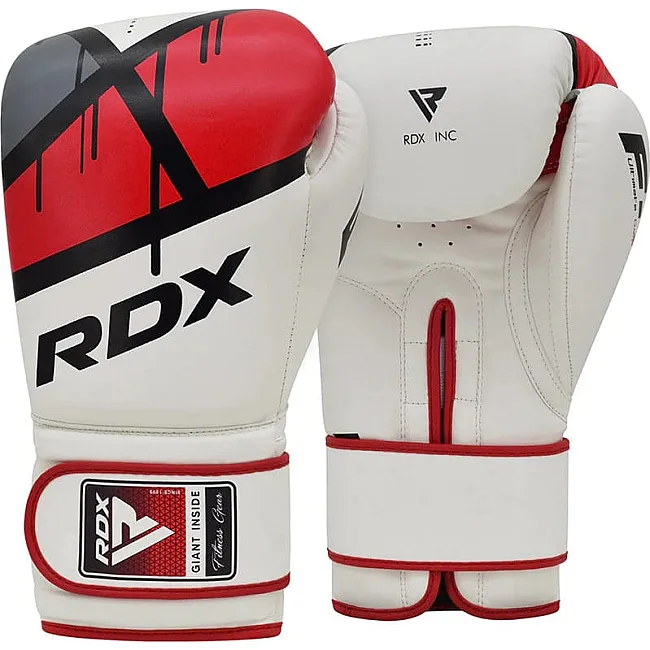 Боксерские перчатки RDX BOXING GLOVES BGR-F7 белый, красный