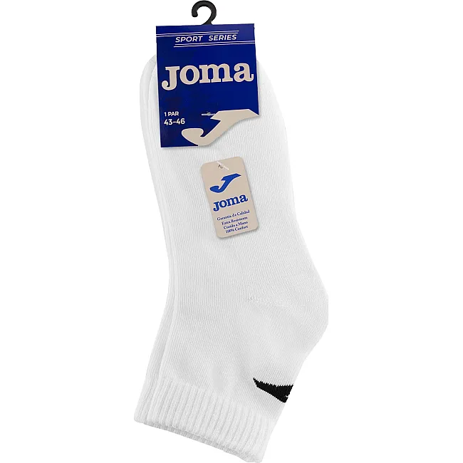 Спортивные носки унисекс короткие JOMA SPORT 400092-200 размер 43-46 (Белый)