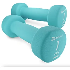 Гантели неопреновые Hop-Sport HS-V010DR 2 x 1 кг бирюзовые
